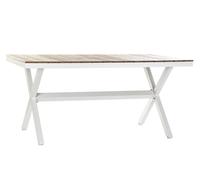 DKD Home Decor Mesa de Comedor de Aluminio y Resina 160x90x75 cm