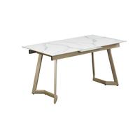 DKD Home Decor Mesa de Comedor de Cristal Extensible 140x80x76