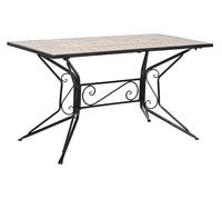 DKD Home Decor Mesa de Comedor Forja y Cerámica Mosaico 140x70x75,5