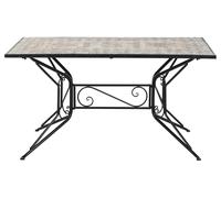 DKD Home Decor Mesa de Comedor Forja y Cerámica Mosaico