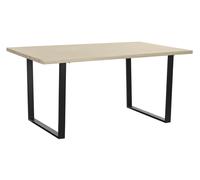DKD Home Decor Mesa de Comedor MDF y Hierro 160x90x75 cm Marrón y Negro