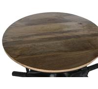 DKD Home Decor Mesa de Hierro y Mango con Diseño de Moto Desgastado Negro