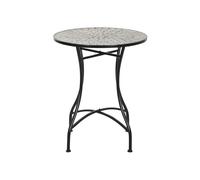 DKD Home Decor Mesa de Metal y Cerámica Mosaico Multicolor