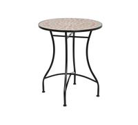 DKD Home Decor Mesa de Metal y Cerámica Mosaico Multicolor