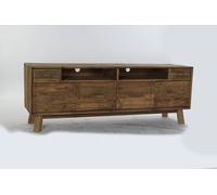 DKD Home Decor Mesa TV Pino 180x48x65 Envejecido Natural