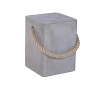 DKD Home Decor Mesita Auxiliar Hormigón Cuerda Mate Gris