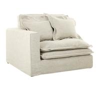 DKD Home Decor Módulo de Sofá Izq/Der Beige con 4 Cojines