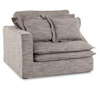 DKD Home Decor Módulo de Sofá Izquierdo/Derecho Poliéster Marrón Claro