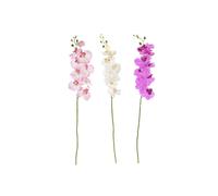 DKD Home Decor Orquídea Surtido de 3 Flores de Poliéster y Plástico