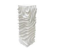 DKD Home Decor Pedestal MDF Papel Mache 3D Blanco