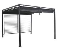 DKD Home Decor Pérgola de Acero y Poliéster 300x300x230 cm Gris