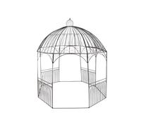 DKD Home Decor Pérgola de Hierro Negro 304x304x332 cm
