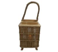 DKD Home Decor Portavelas de Yute y Cristal Natural 15x15x27 cm