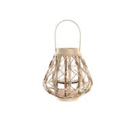 DKD Home Decor Portavelas de Yute y Cristal Natural