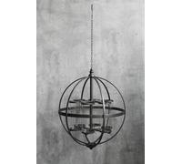 DKD Home Decor Portavelas Metal y Cristal Negro