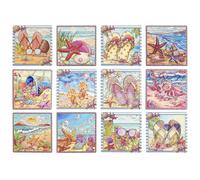 DKD Home Decor Posavasos Dolomite Playa Surtido de 12 unidades