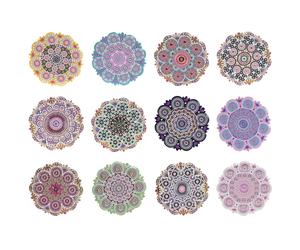 DKD Home Decor Posavasos Mandala Multicolor