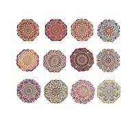 DKD Home Decor Posavasos Mandala Multicolor de Dolomite