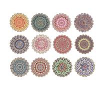 DKD Home Decor Posavasos Mandala Surtido 12 Unidades