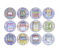 DKD Home Decor Posavasos Sardina de Dolomita, 12 unidades