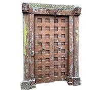 DKD Home Decor Puerta Antigua de Teca Natural Pieza Única 153x20x210