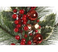 DKD Home Decor Rama de Acebo Rojo y Verde