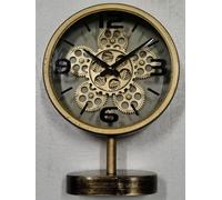 DKD Home Decor Reloj de Sobremesa de Hierro Dorado 30x7,5x41 cm