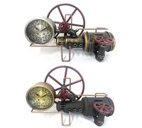 DKD Home Decor Reloj de Sobremesa de Hierro Llave Paso Surtido de 2 Unidades