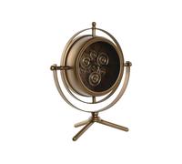 DKD Home Decor Reloj de Sobremesa Dorado en Metal y Cristal