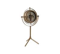 DKD Home Decor Reloj de Sobremesa Metal y Cristal Dorado