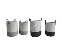 DKD Home Decor Set de 2 Cestas de Algodón 40x40x52 cm Surtido