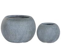DKD Home Decor Set de 2 Maceteros Magnesia y Fibra de Vidrio Turquesa