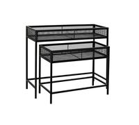 DKD Home Decor Set de 2 Maceteros Metálicos Negros Carter 20