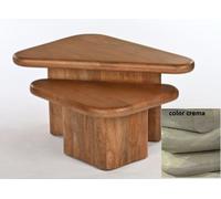 DKD Home Decor Set de 2 Mesas de Centro de Mango 98x51x47