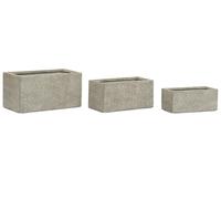 DKD Home Decor Set de 3 Jardineras Magnesia Beige