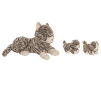 DKD Home Decor Set de 3 Peluches de Poliéster Gris