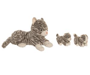 DKD Home Decor Set de 3 Peluches de Poliéster Gris