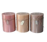 DKD Home Decor Set de 3 Velas Rustik AW de Cera de Parafina