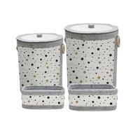 DKD Home Decor Set de 4 Cestas de Almacenaje con Estrellas