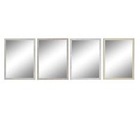DKD Home Decor Set de 4 Espejos Surtidos Soft Tropic 56x2x76 cm