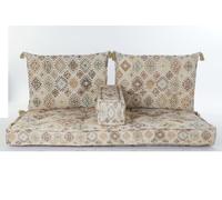 DKD Home Decor Set de 4 Sillones Sanki en Algodón Beige Desgastado