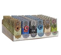 DKD Home Decor Set de 6 Conos de Incienso Surtidos con Soporte de Madera y Mandala