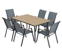 DKD Home Decor Set de Comedor de 7 Piezas para 6 Comensales