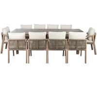 DKD Home Decor Set de Comedor Roda de Acacia para 10 Comensales