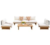 DKD Home Decor Set de Sofá de 4 Piezas de Aluminio 232x78x77 cm