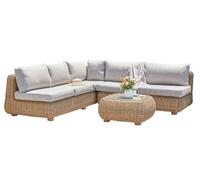 DKD Home Decor Set de Sofá Esquinero de 2 Piezas en Ratán Sintético