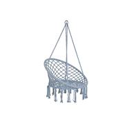 DKD Home Decor Silla Colgante Terraza Y Jardin Azul Celeste 63 x 128 x 80 cm Capacidad 100kg