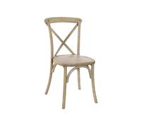 DKD Home Decor Silla Crossback de Madera de Olmo Natural Apilable