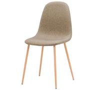 DKD Home Decor Silla de Poliéster y Hierro Símil Madera Marrón