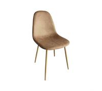 DKD Home Decor Silla de PU y Hierro Marrón Claro